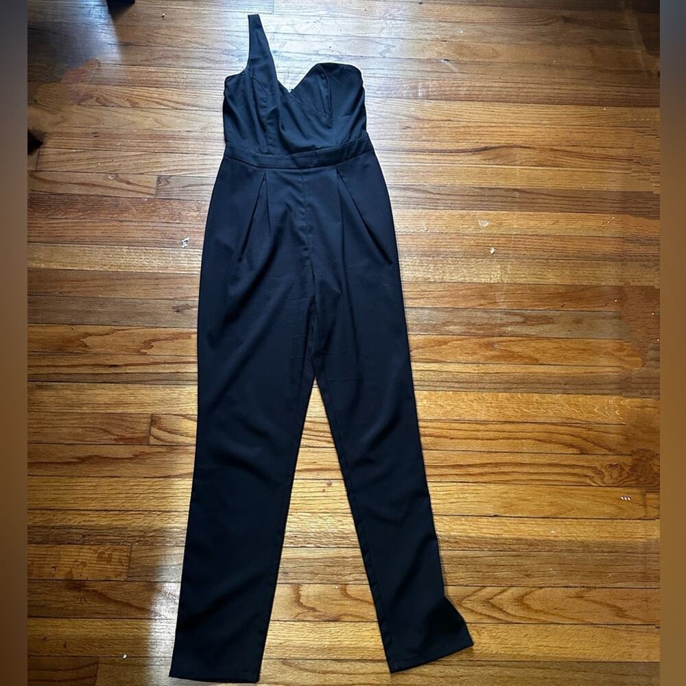 Do & Be Black One Shoulder Jumpsuit S Chic Elegant Minimal Style Outfit